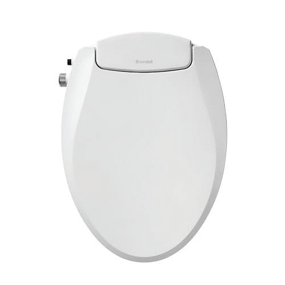 Brondell Bidet Toilet Seat Non-Electric Swash Ecoseat, Fits Elongated Toilets, White - Dual Nozzle System, Ambient Water Temperature - Bidet with Easy Installation