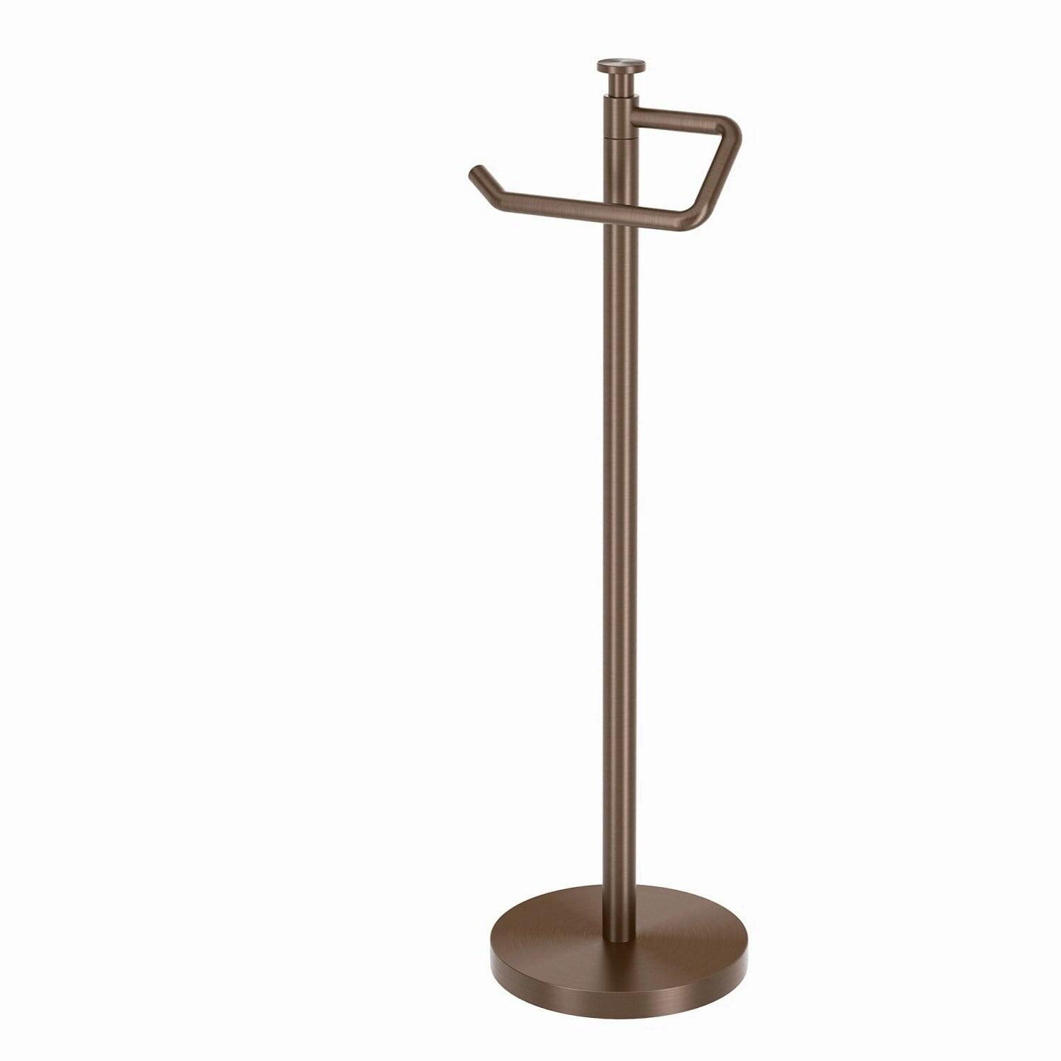 Free Standing Toilet Paper Holder with Weighted and Padded Base | 23.68"H Toilet Paper Roll Holder Stand for Bathroom