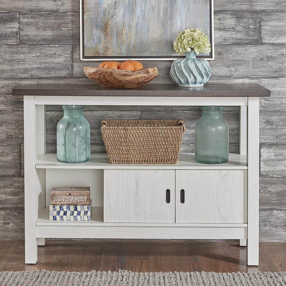 Brook Bay 52" Brown and White Transitional Sideboard