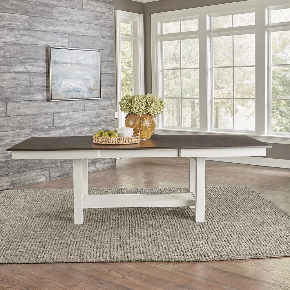 Brook Bay Extendable White and Gray Wood Dining Table