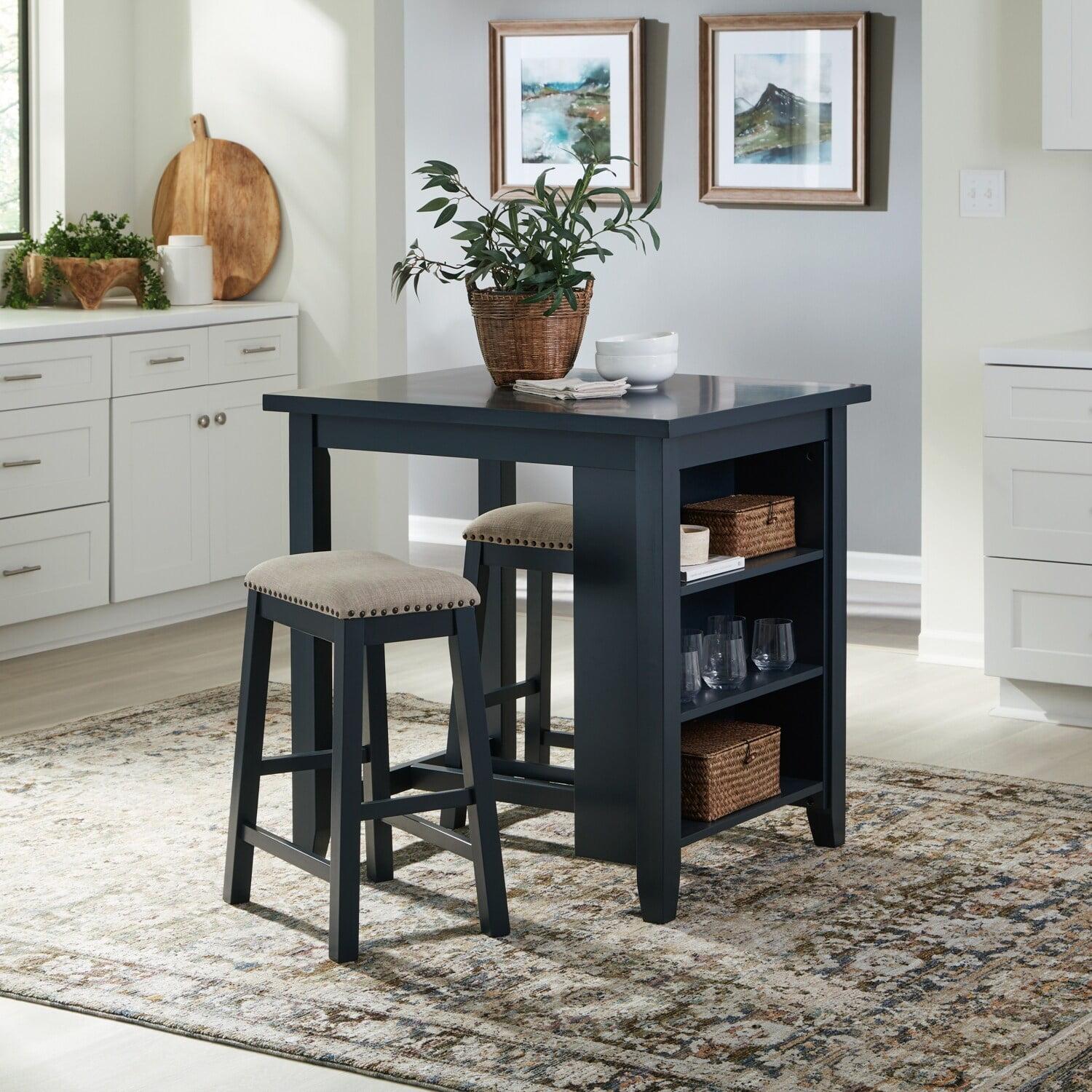 Brook Creek 3 Piece Counter Set - Navy