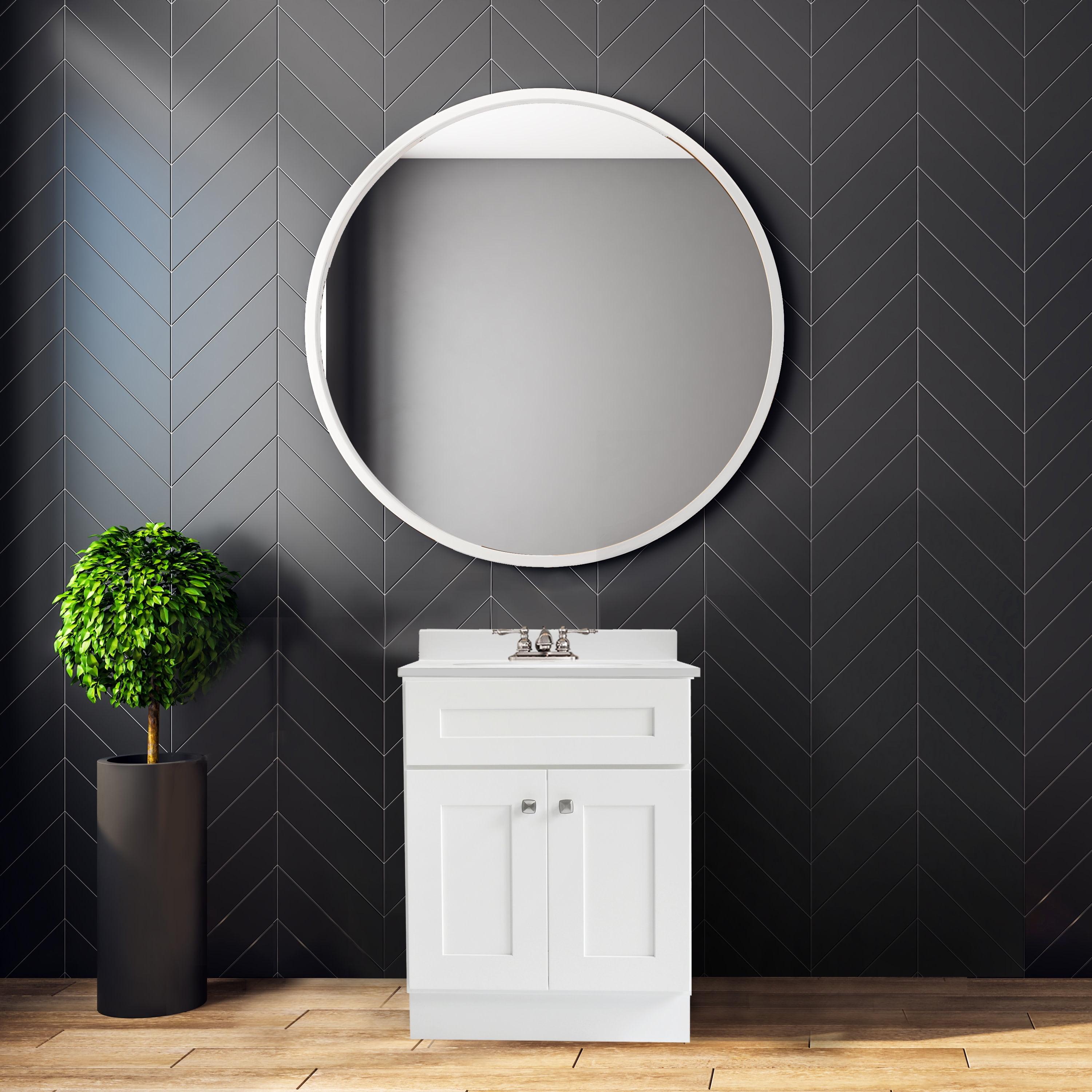 Design House Brookings 24 Inch Bathroom Vanity, Ready to Assemble, Solid Wood, Sherwin Williams – Design House, 587063