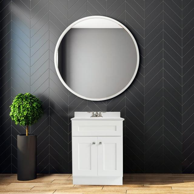 Design House Brookings 24 Inch Bathroom Vanity, Ready to Assemble, Solid Wood, Sherwin Williams – Design House, 587063