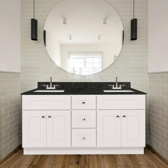 Design House Brookings 60 Inch Bathroom Vanity, Ready to Assemble, Solid Wood, Sherwin Williams – Design House, 599019-