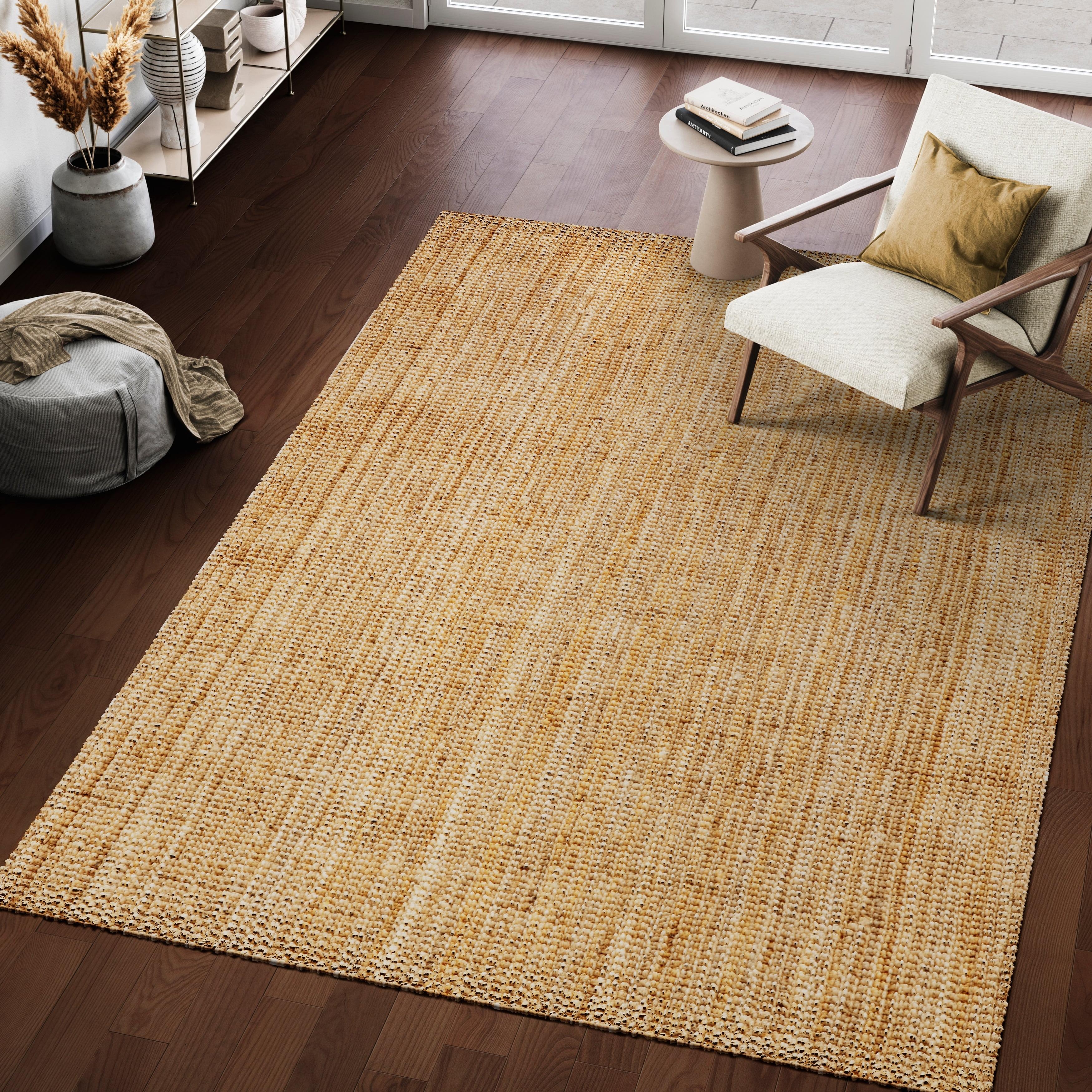 nuLOOM Ashli Solid Farmhouse Jute Area Rug