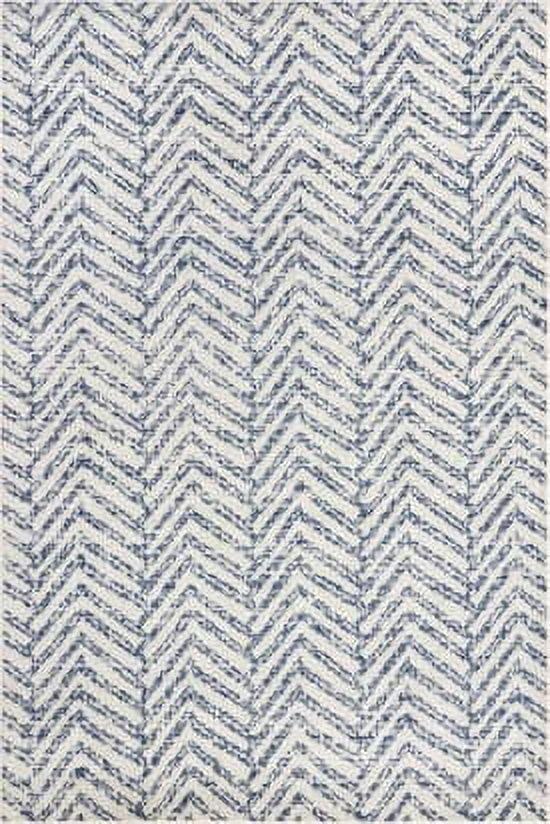 Nuloom Rosanne Chevron 8x10 Indoor Area Rug for Living Room Bedroom Dining Room Kitchen, Blue/Ivory