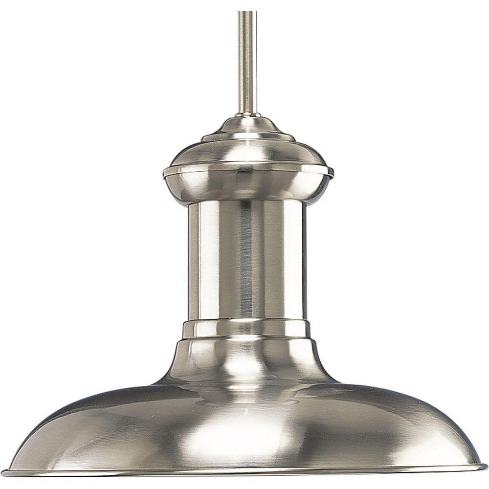 Brookside Brushed Nickel 12" LED Pendant Light