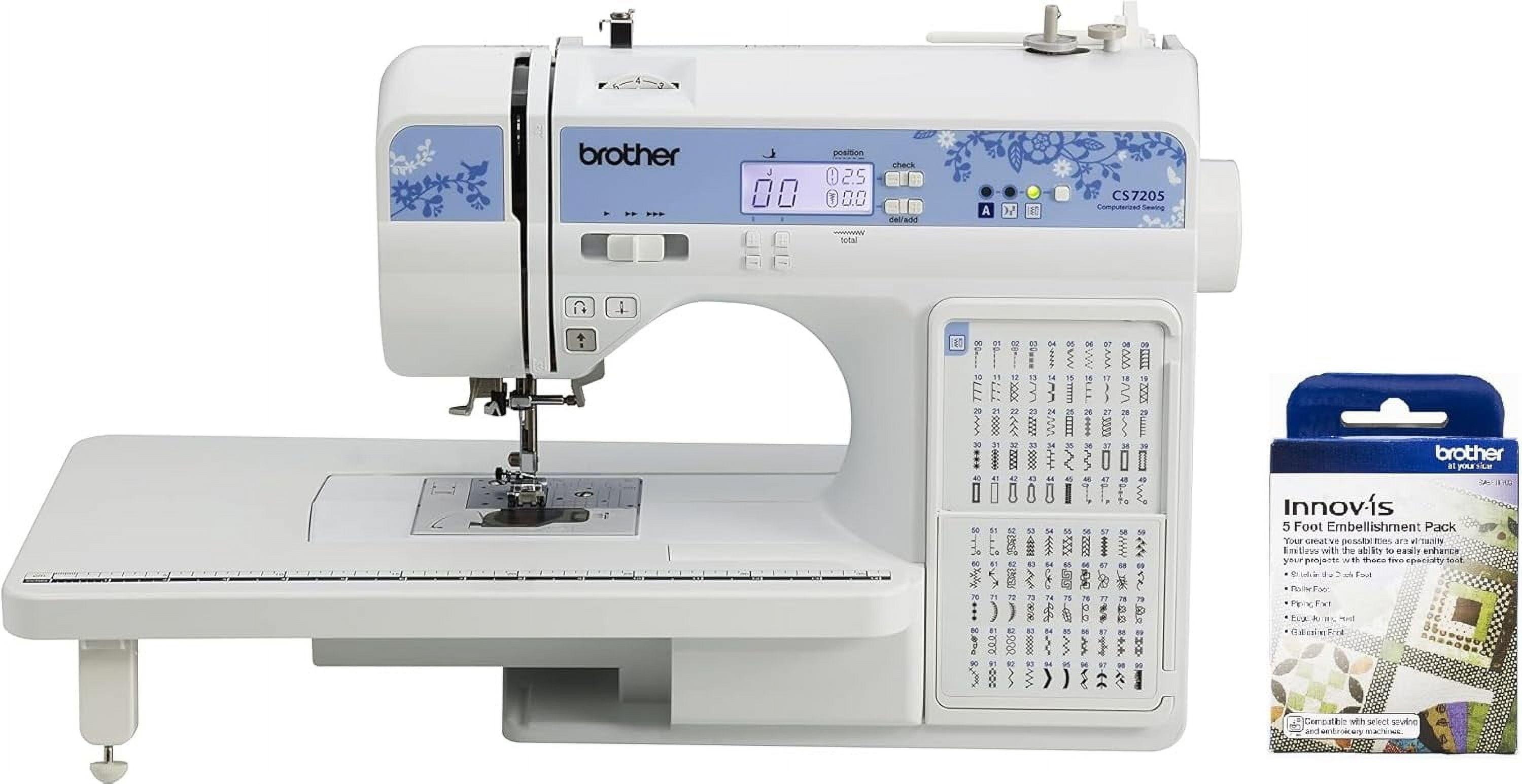 Brother CS7205 150-Stitch Computerized Sewing Machine with Wide Table, Water-Soluble Stabilizer Included