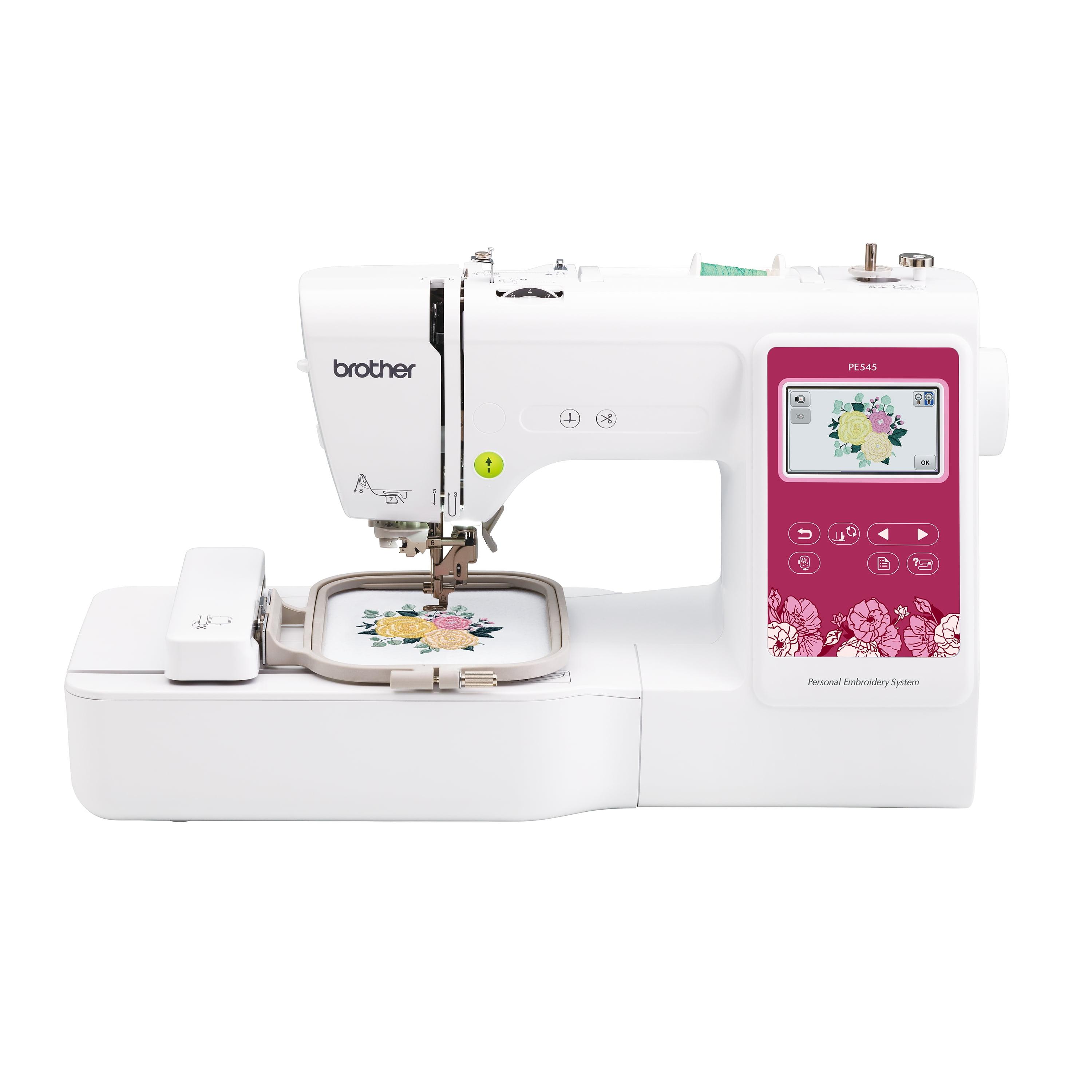 Brother PE545 Embroidery Machine, Wireless LAN Connected and 135 Built-in Designs, Plus 100-Piece 75/11 Embroidery Needles