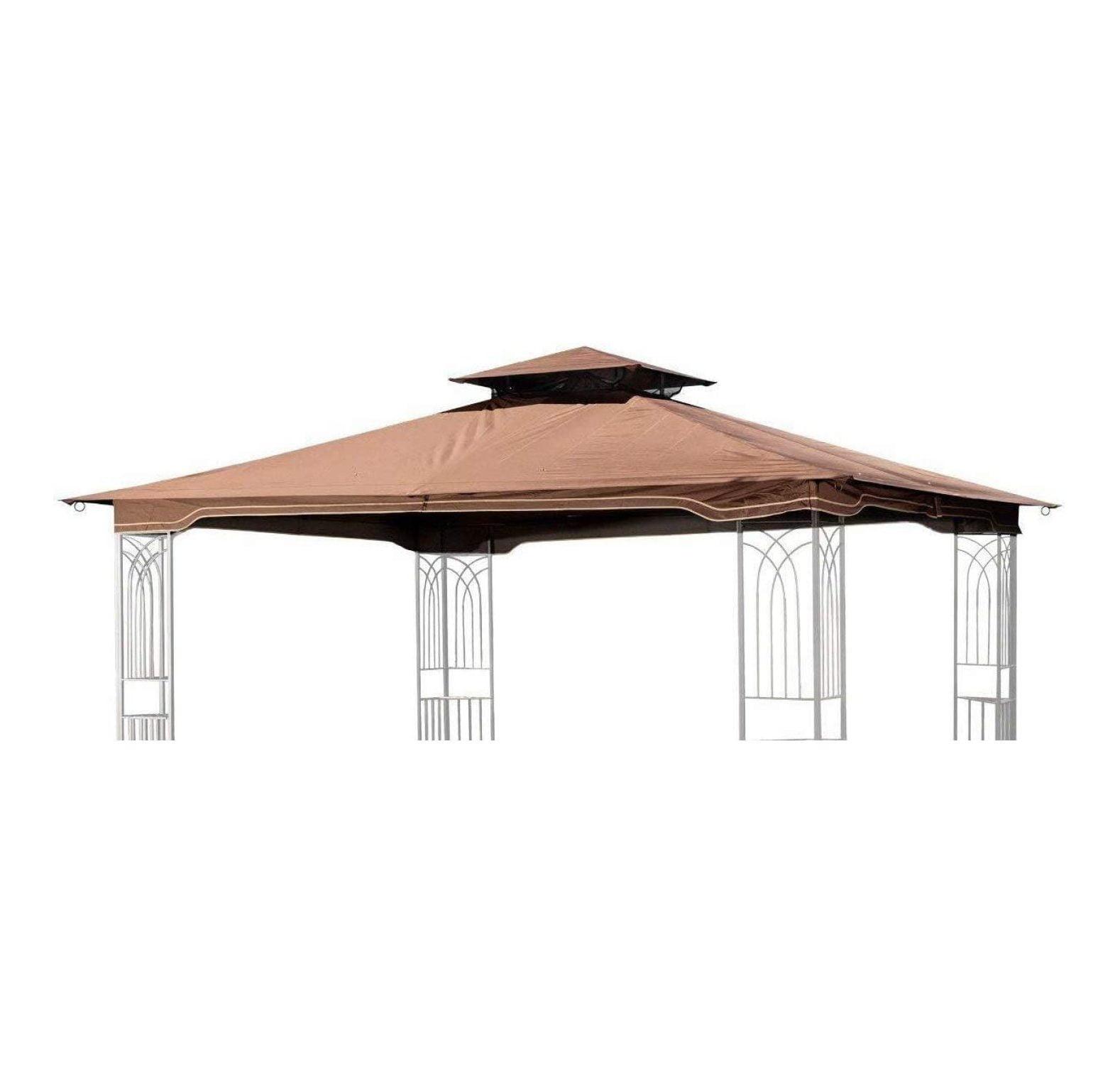 Sunjoy Brown Replacement Gazebo Canopy for 10 x 12 Regency II Patio Gazebo, Easily update your Gazebo