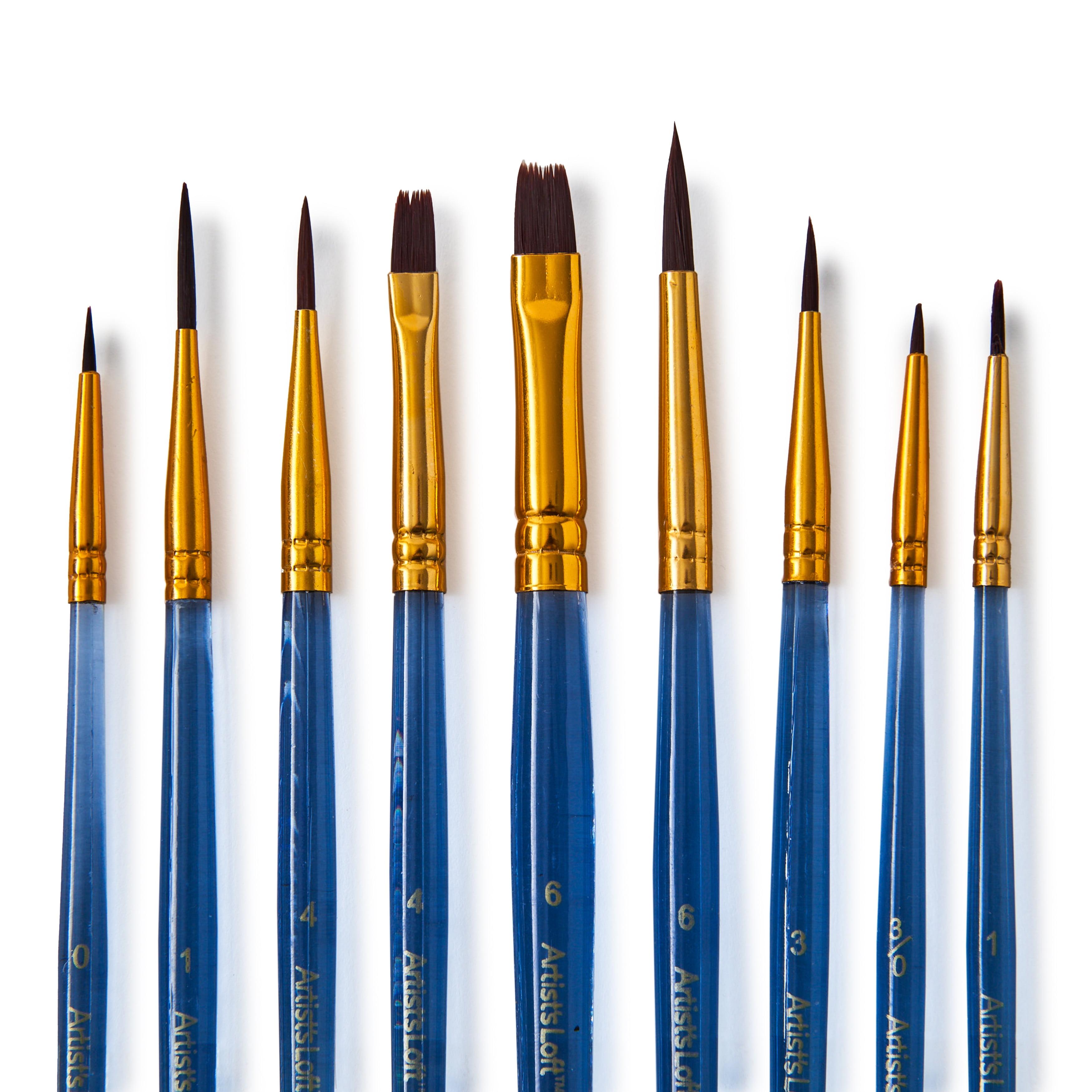 Brown Synthetic Acrylic 9 Piece Brush Combo by Artist's Loft® Necessities™