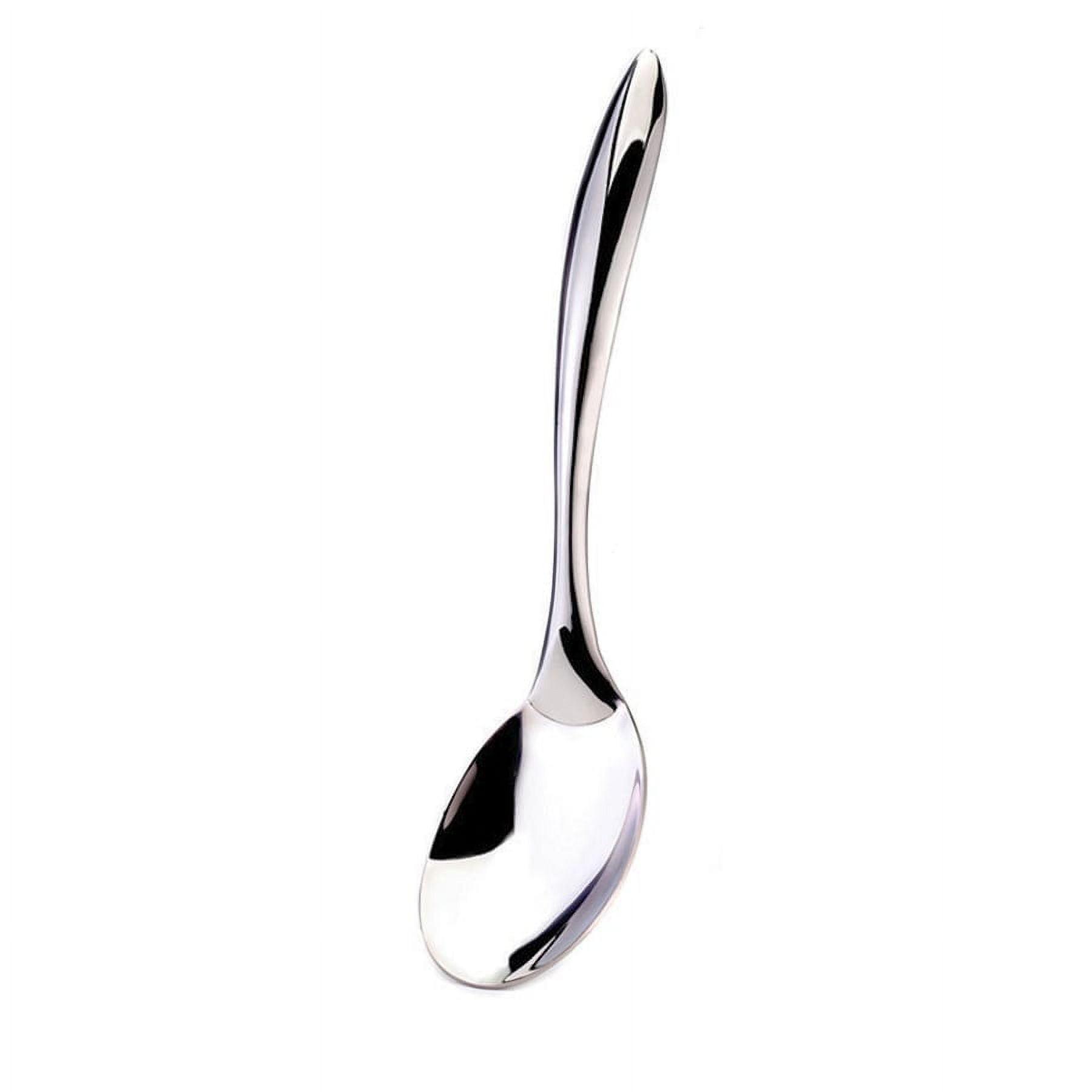 Silver 10-Inch Stainless Steel Solid Serving Spoon