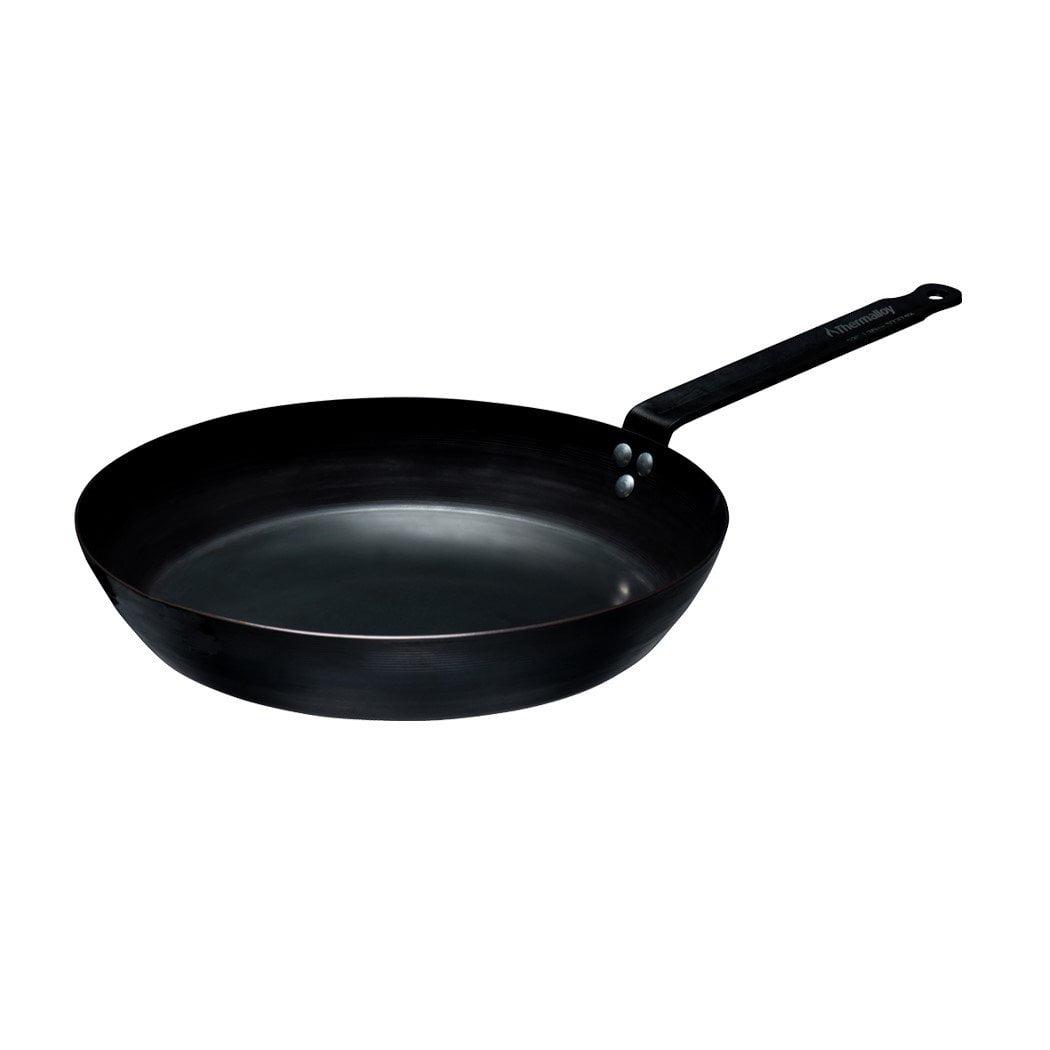 Thermalloy Black Carbon Steel Non-stick Fry Pan with Riveted Handle