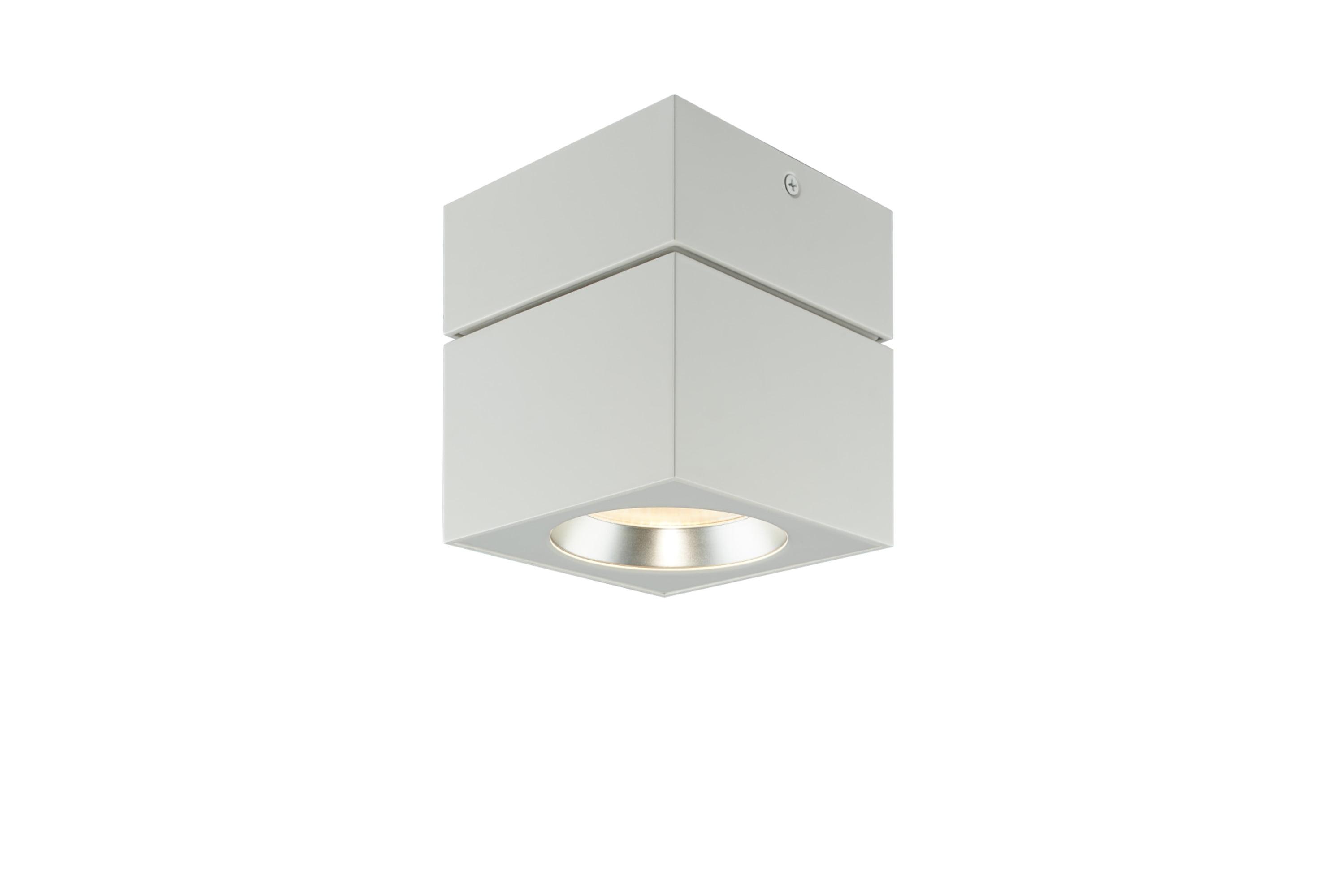 White Aluminum LED Square Flush Mount Ceiling Light