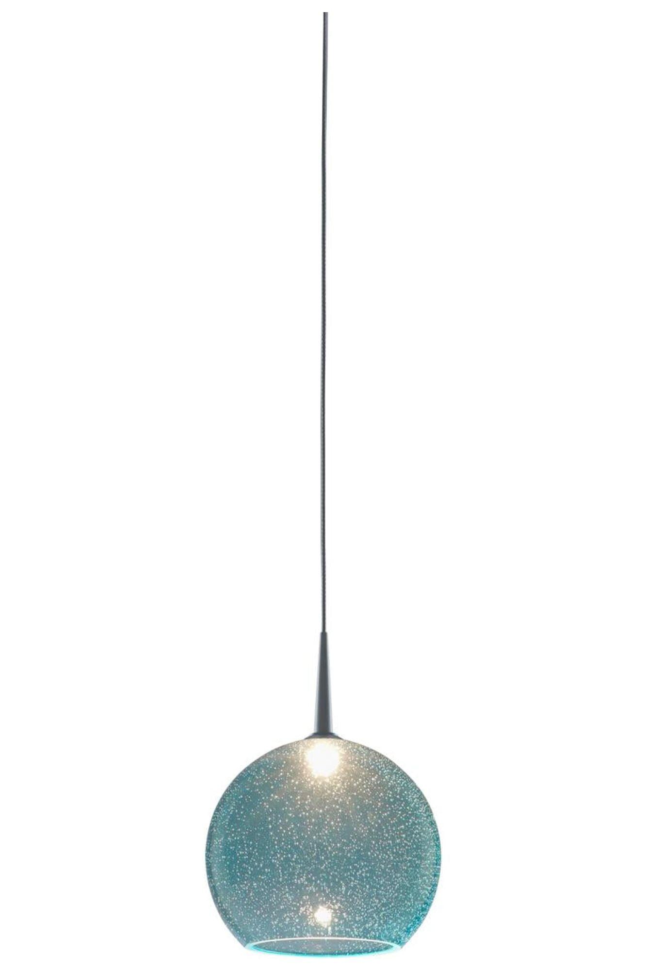 Aqua Artisan Glass Mini LED Pendant in Matte Chrome