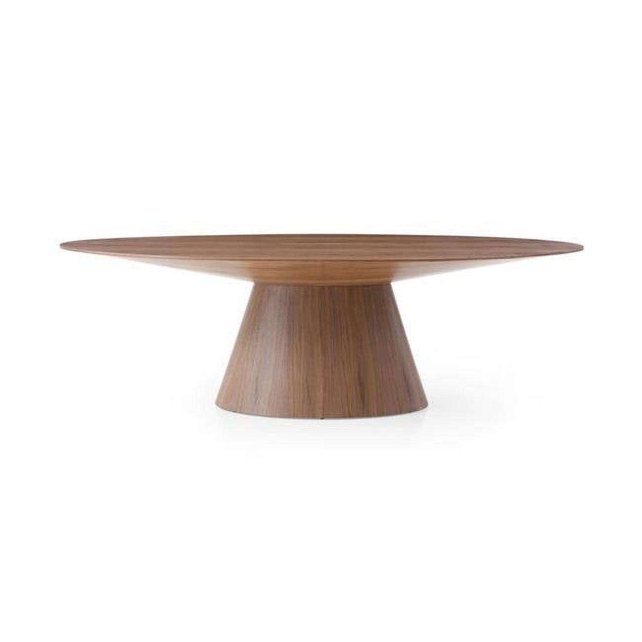 Bruno Oval Dining Table, Walnut Veneer