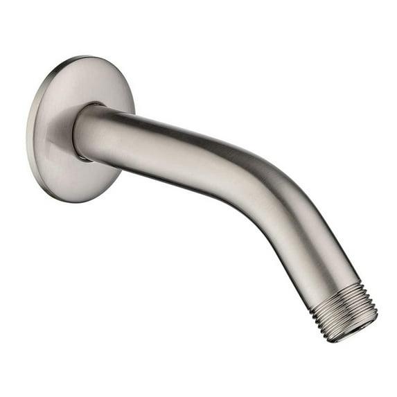 Brushed Nickel 6 Inch Stainless Steel Wall-Mounted Shower A-Rm And Flange Shower Head