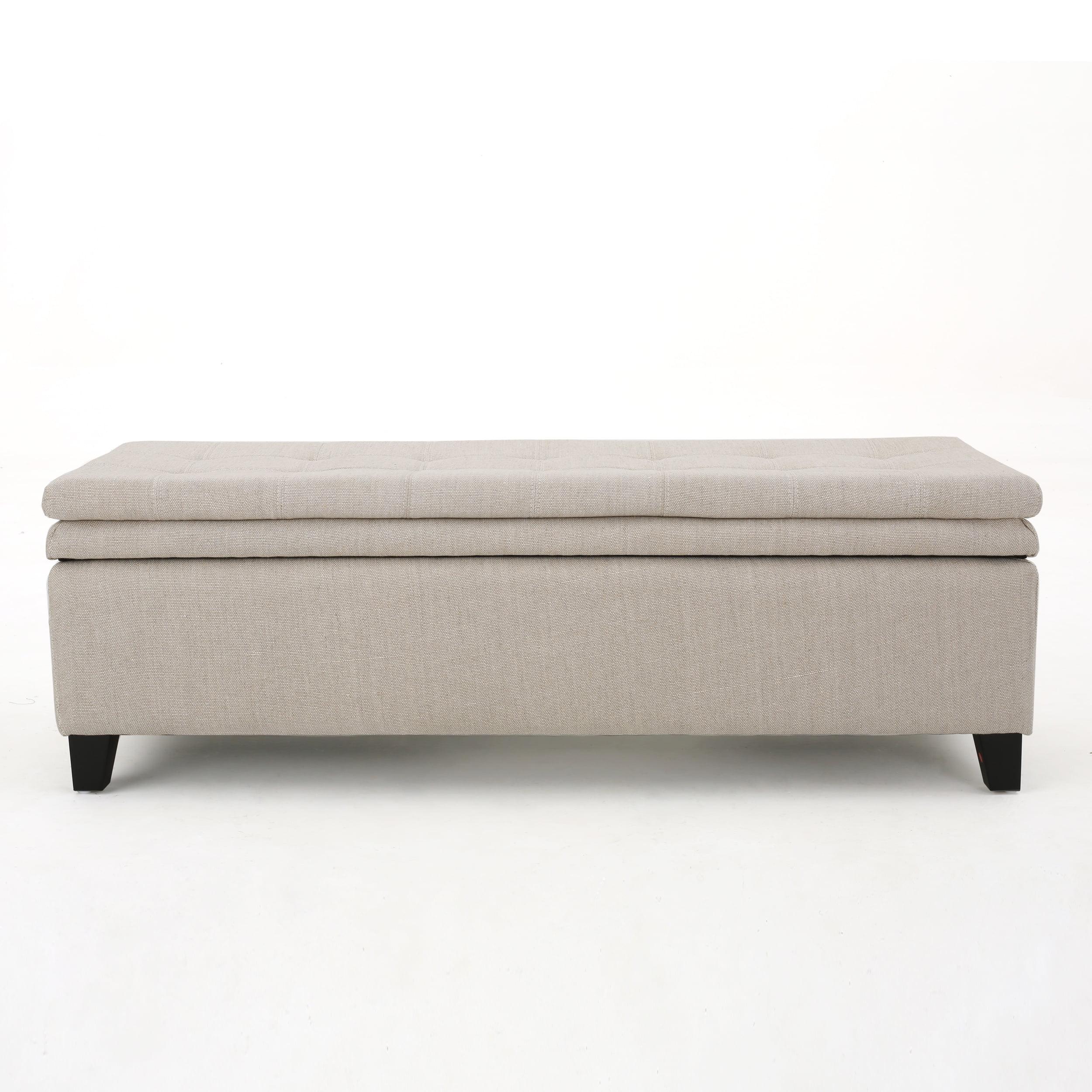 Brighton Linen Storage Ottoman Ivory - Christopher Knight Home