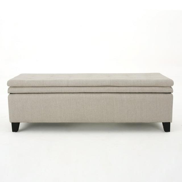 Brighton Linen Storage Ottoman Ivory - Christopher Knight Home