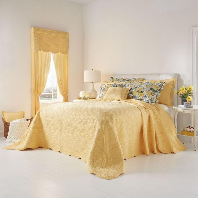 BrylaneHome Florence Oversized Bedspread - Full, Dandelion Yellow