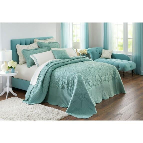 BrylaneHome Amelia Bedspread - Queen, Seaglass