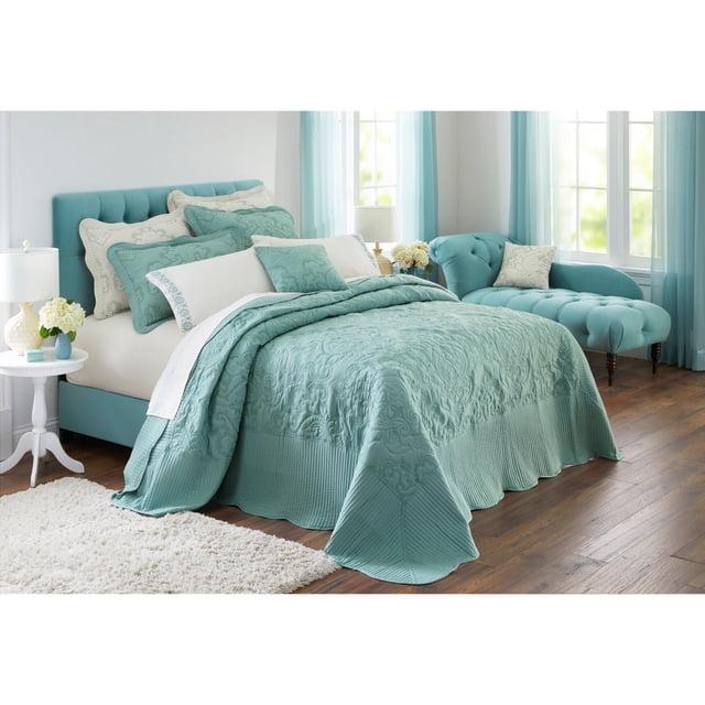 BrylaneHome Amelia Bedspread - Queen, Seaglass
