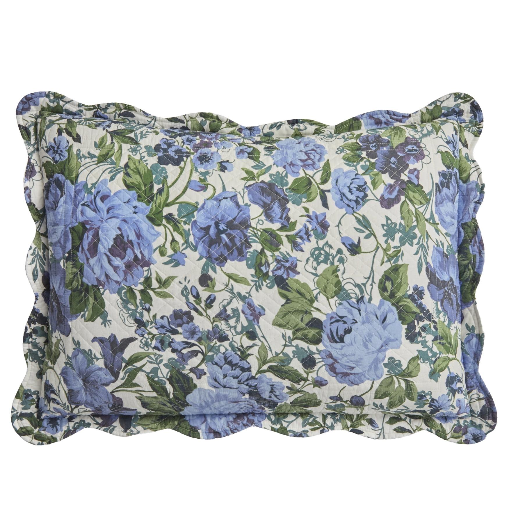 BrylaneHome Florence Sham - King, Navy Floral Multi