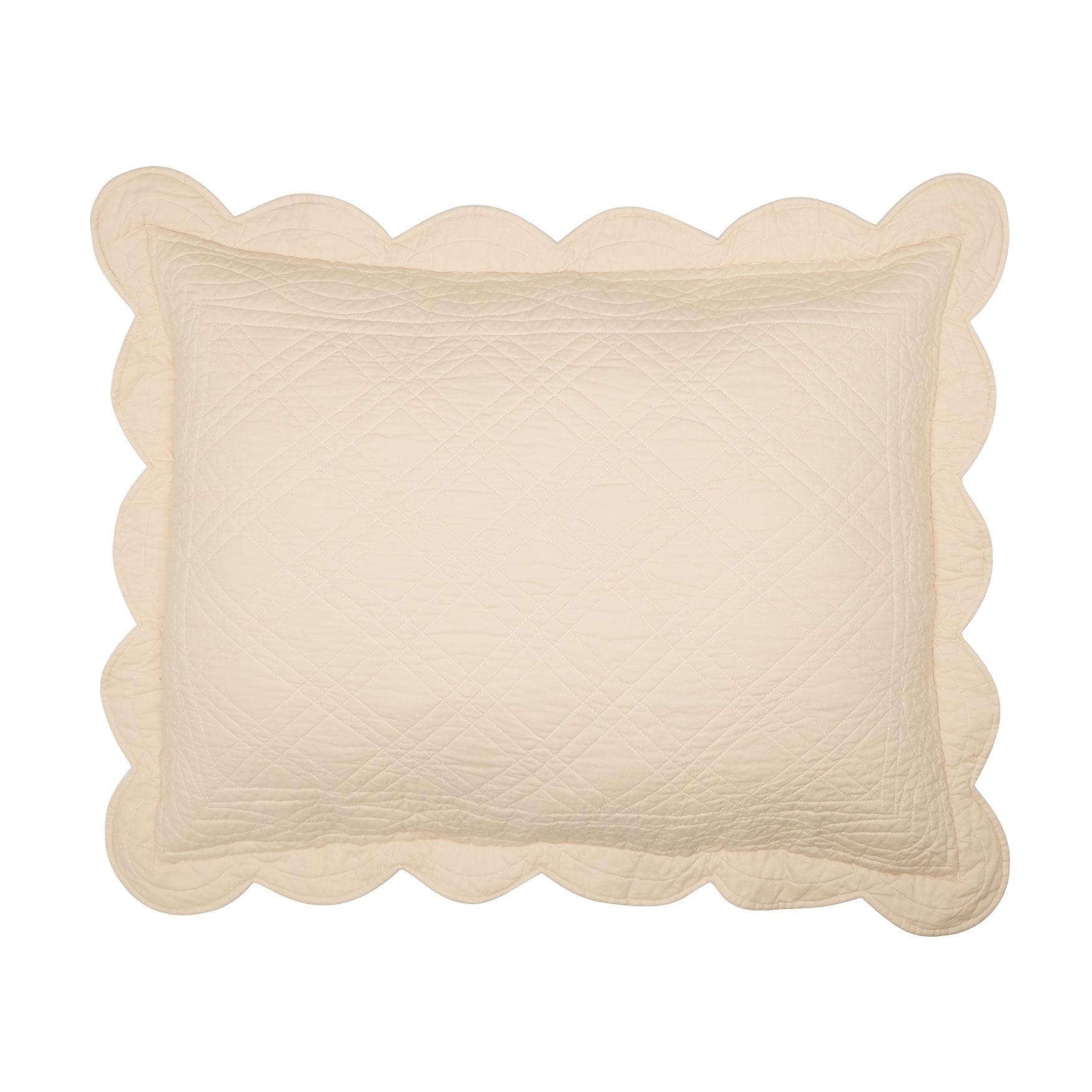 BrylaneHome Florence Sham - Standard, Oatmeal