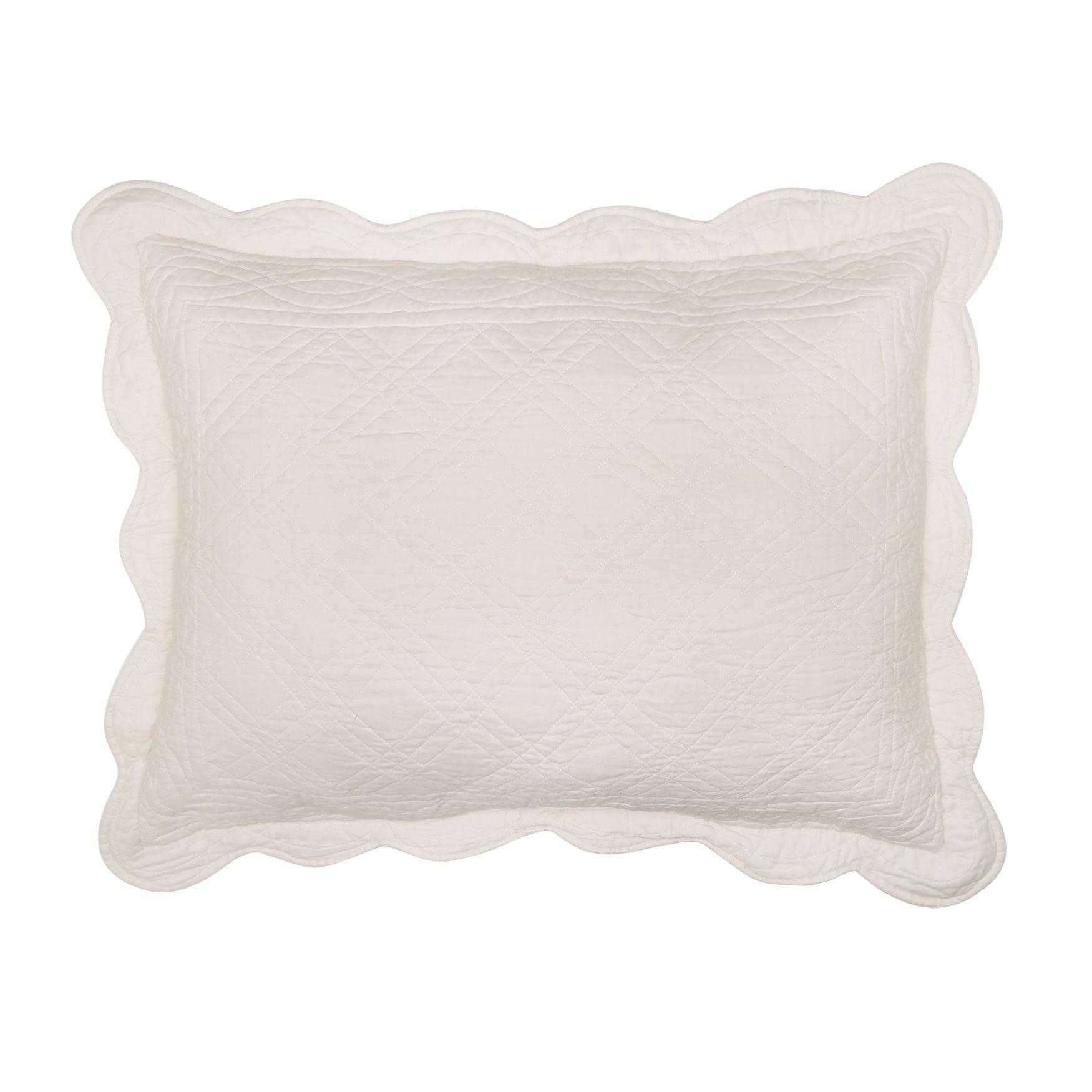 BrylaneHome Florence Sham - Standard, Oatmeal