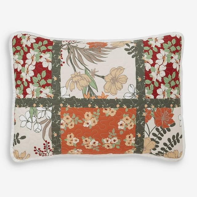 BrylaneHome Olivia Patchwork Standard Sham - Standard, Floral Multi