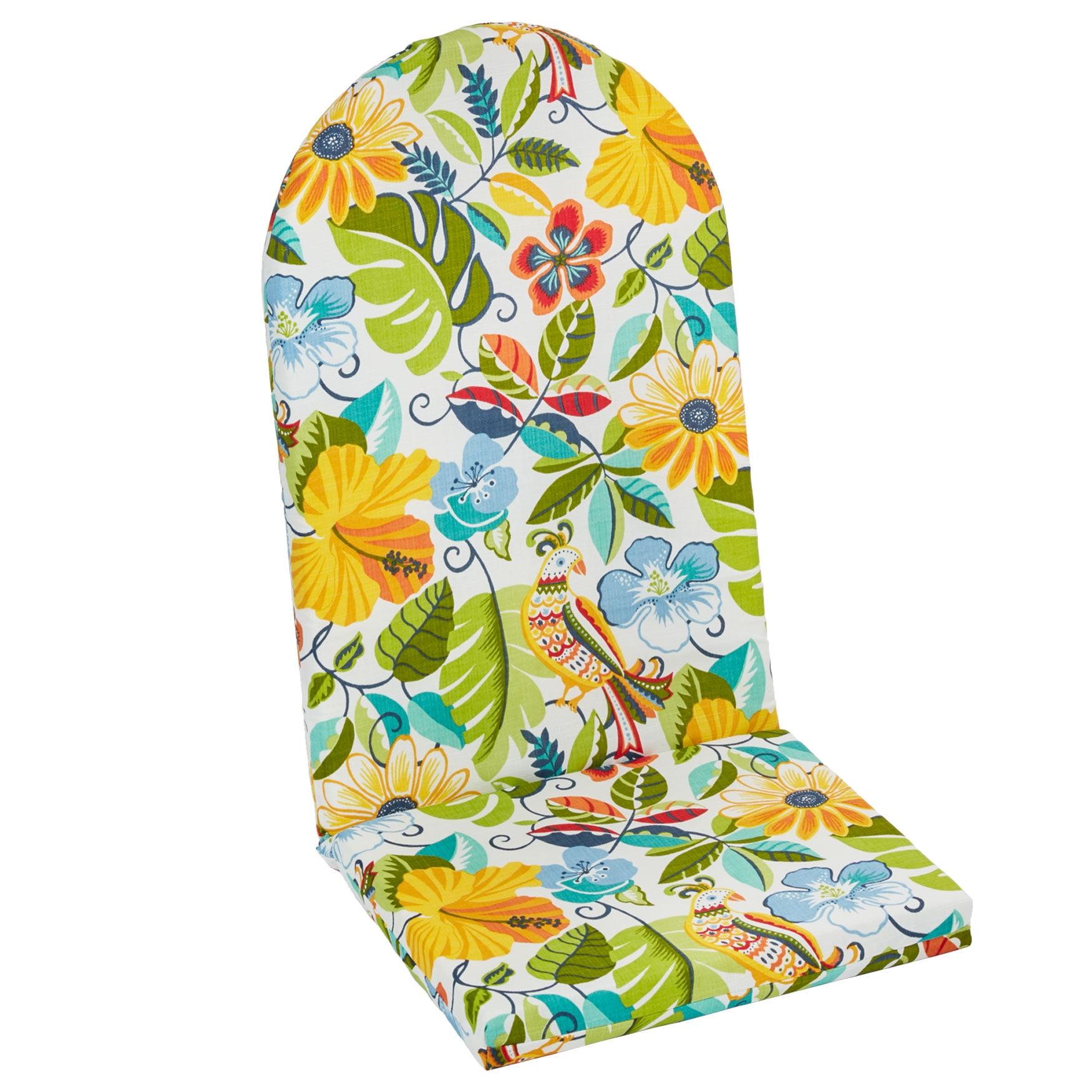 Carolina Floral Print Weather Resistant Adirondack Chair Cushion