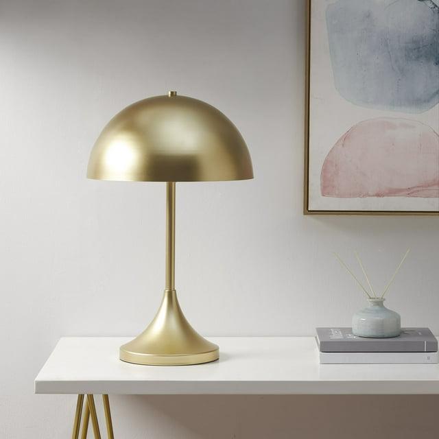 Everly Quinn Augusta Art Deco Dome-Shaped 2-Light Metal Table Lamp