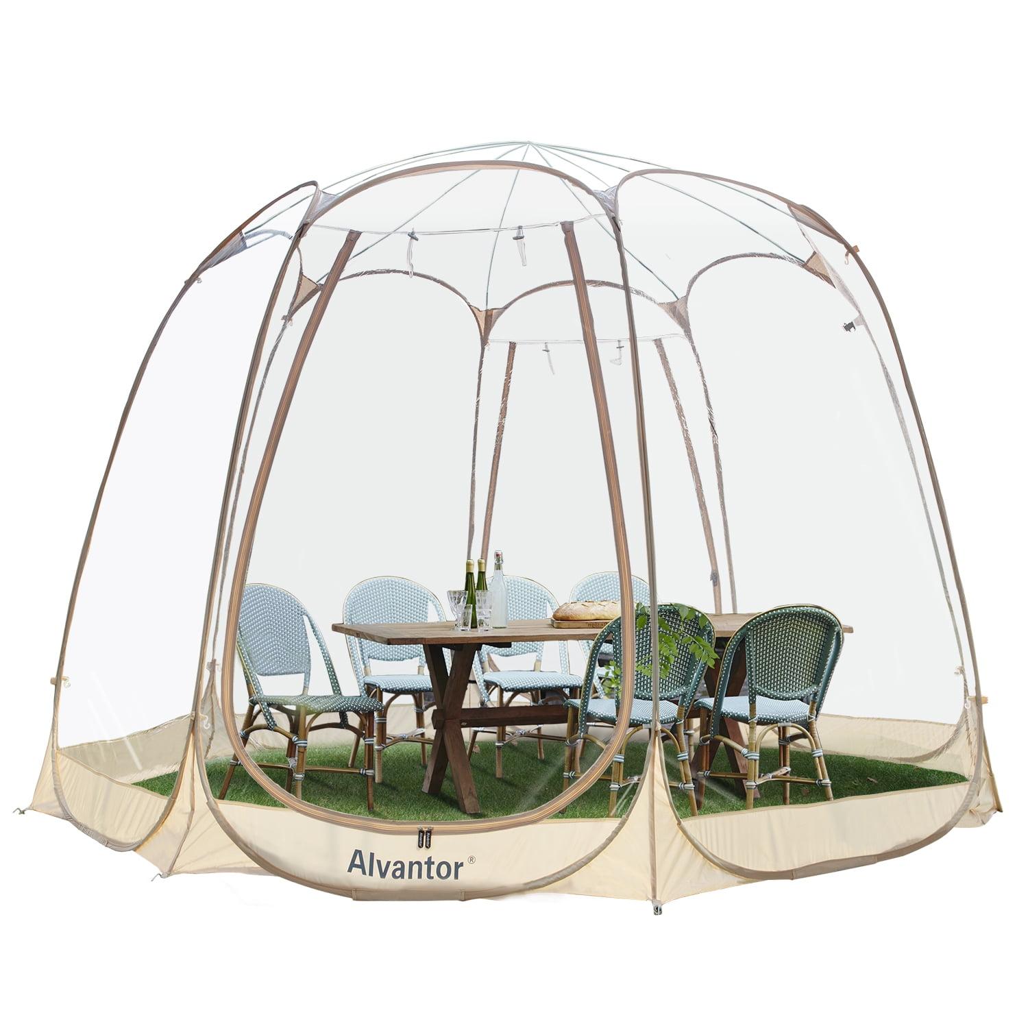 Beige 12x12 Pop-Up Bubble Tent with Fiberglass Frame