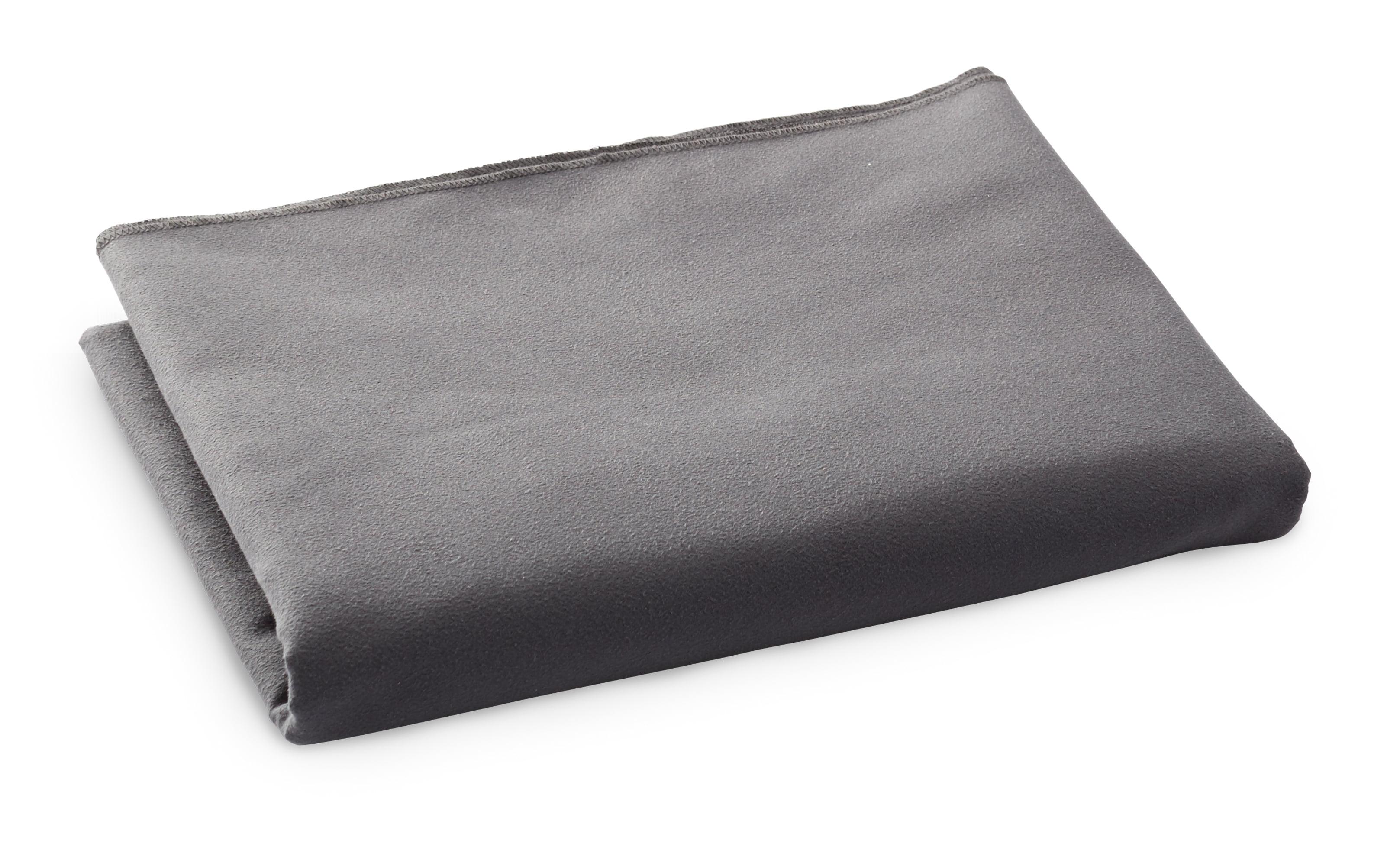 Bucky 36" Modern Polyester Fabric and Nylon Travel Blanket in Charcoal