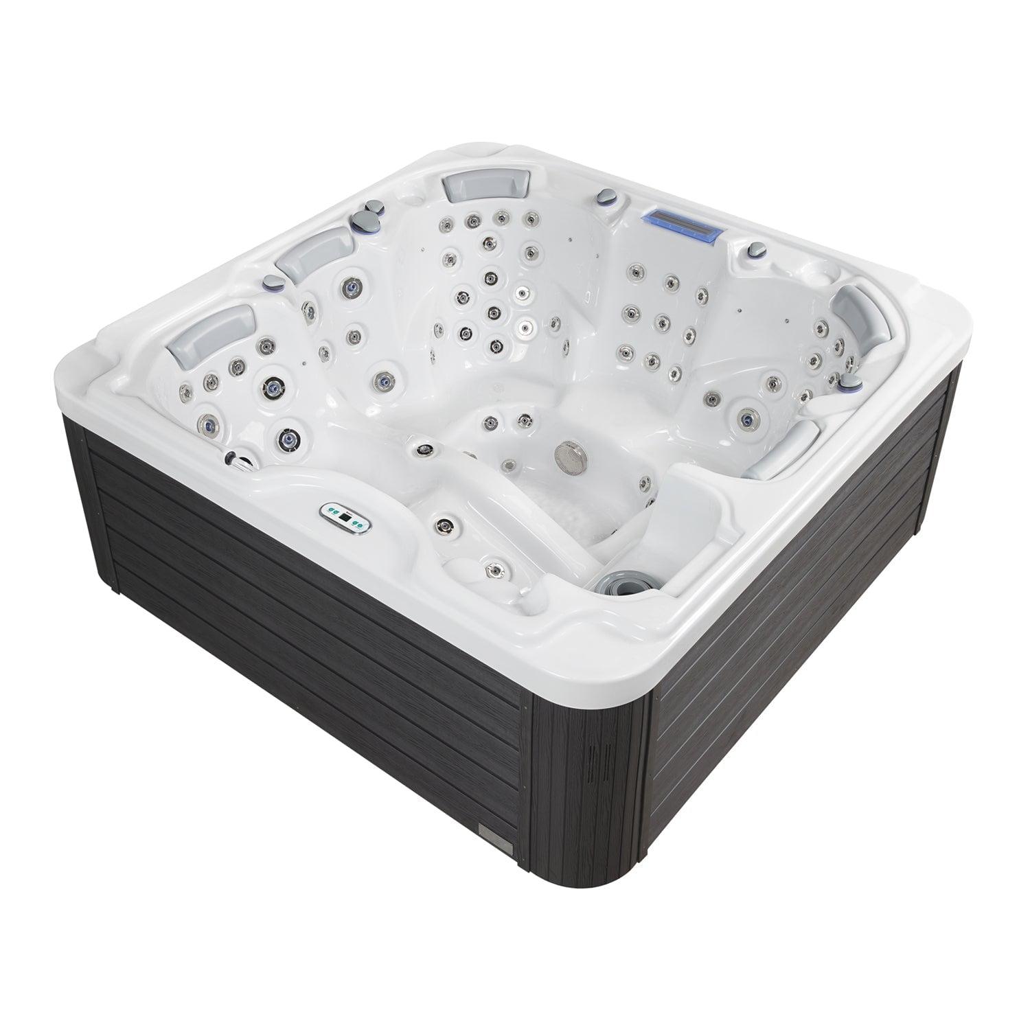 Dallas 6-Person Ice White Square Hot Tub with 82 Jets