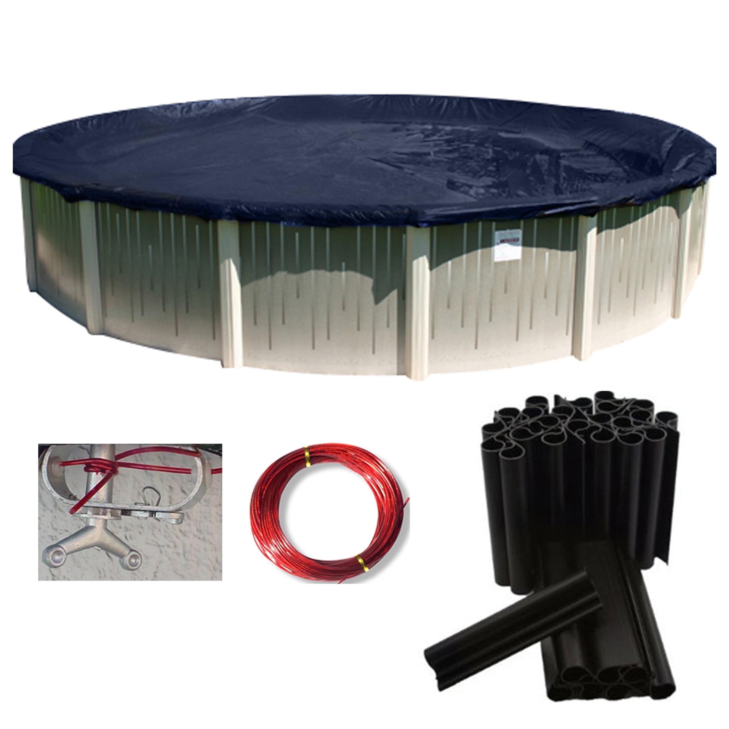 Buffalo Blizzard Economy Blue/Black Round Swimming Pool Winter Cover, 24'