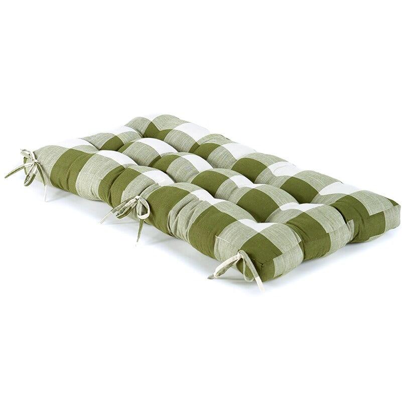 The Lakeside Collection Buffalo Check Bench Cushions - Green