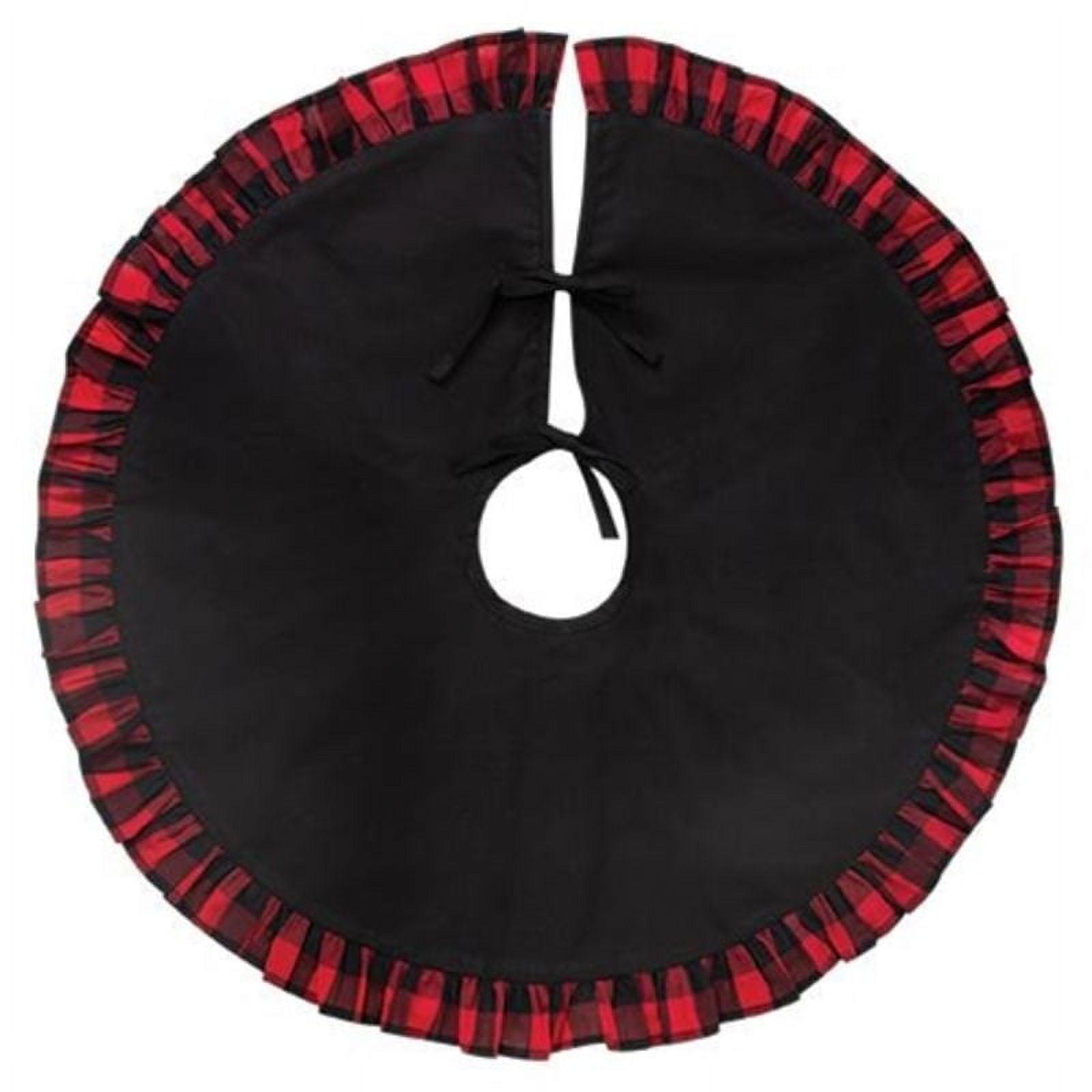 Black and Red Buffalo Check Frill Mini Tree Skirt