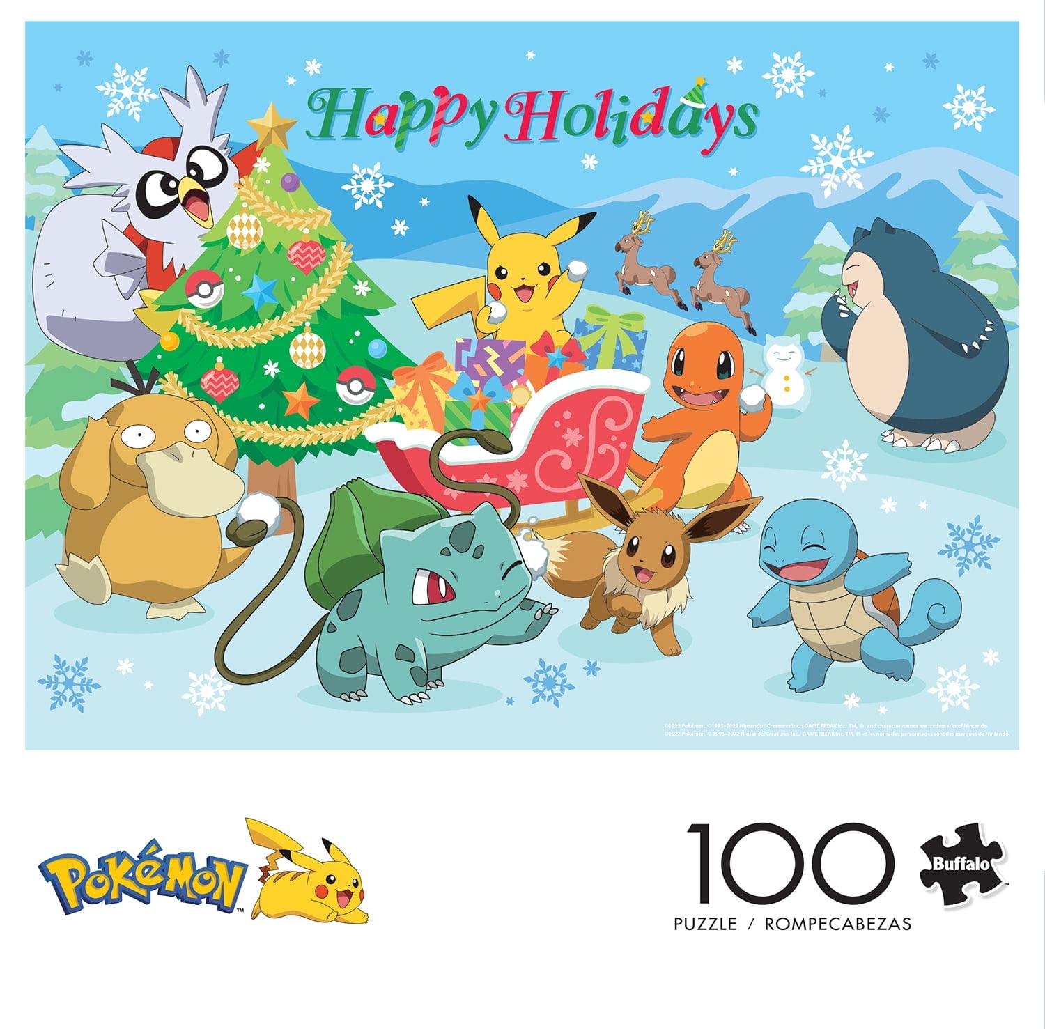 Buffalo Games 100-Piece Pokemon Happy Holidays Jigsaw Puzzle