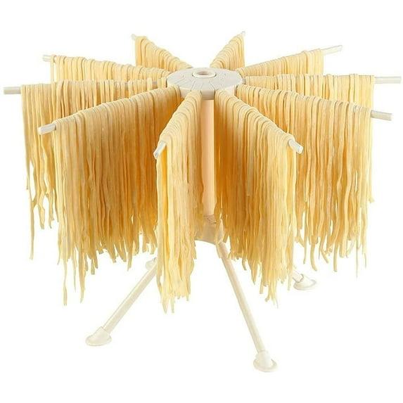Bugucat Pasta Drying Rack Noodle Stand with 10 Bar Handles Collapsible,Spaghetti Drying Rack,Spaghetti Household Noodle Dryer for Homemade Fresh Spaghetti, Easy Storage and Quickly Set Up