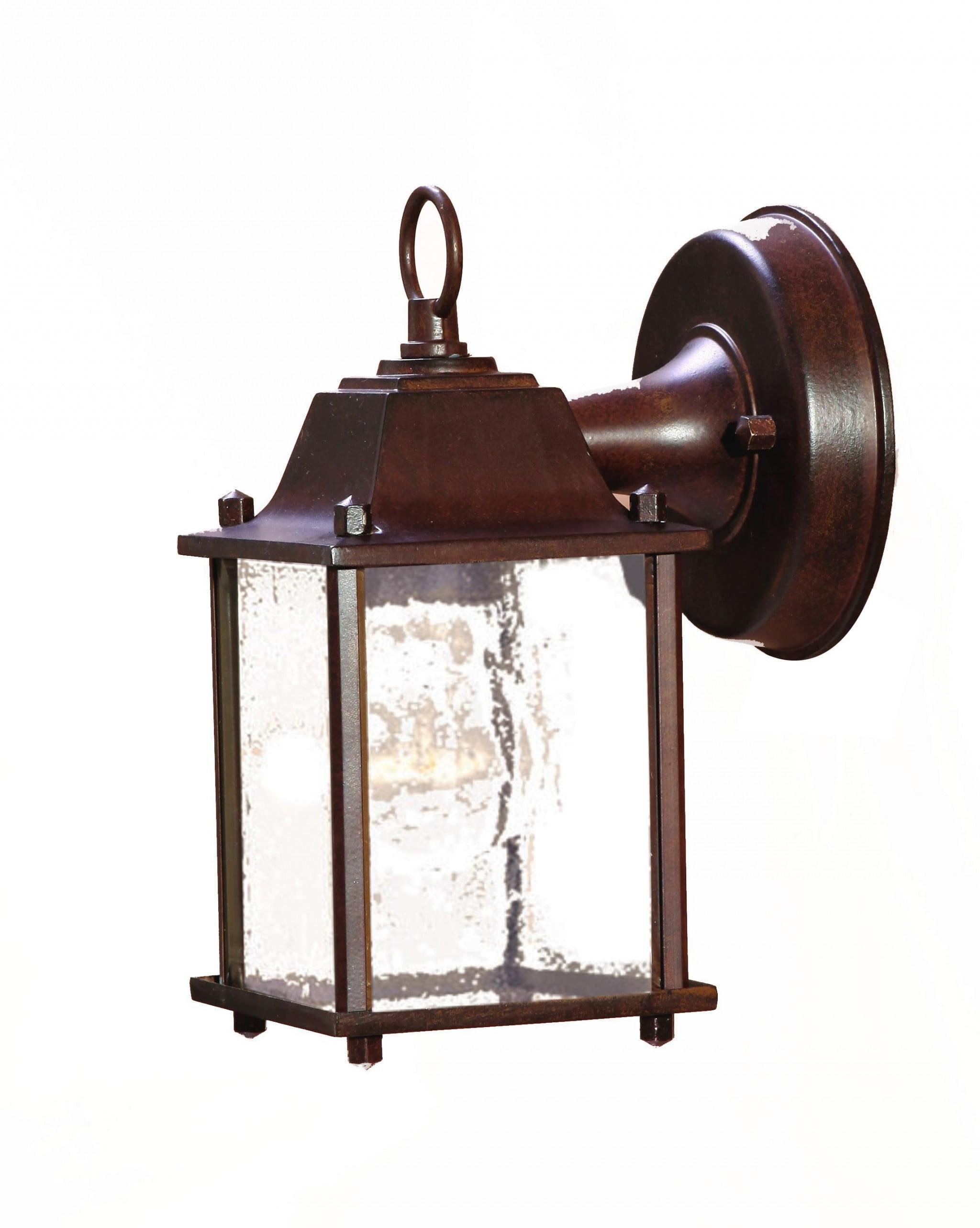 Builder's Choice 1-light Burled Walnut Wall light With Seeded Glass