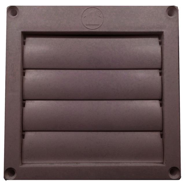 Builder's Best Plastic Rectangle Louvered Face Plate Free-Swinging Louvers - Brown