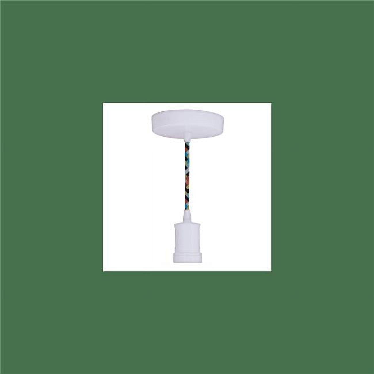 Bulbrite 1-Light White Contemporary Pendant Socket and Canopy