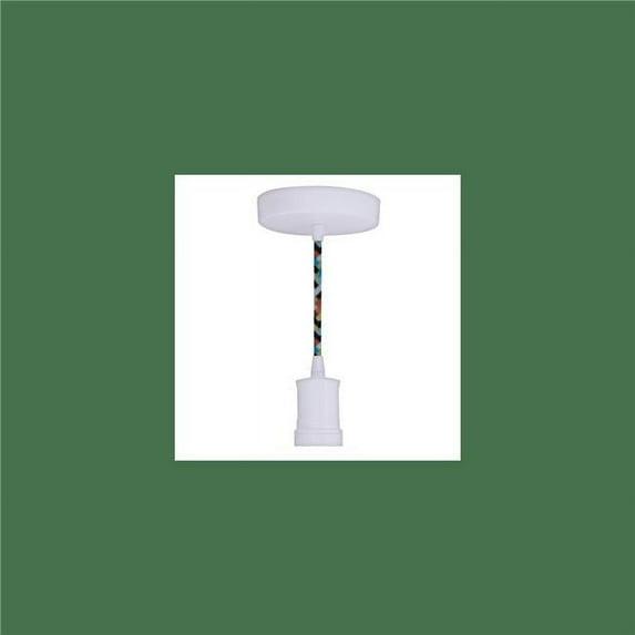 Bulbrite 1-Light White Contemporary Pendant Socket and Canopy