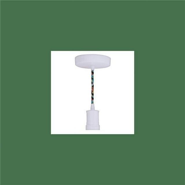 Bulbrite 1-Light White Contemporary Pendant Socket and Canopy