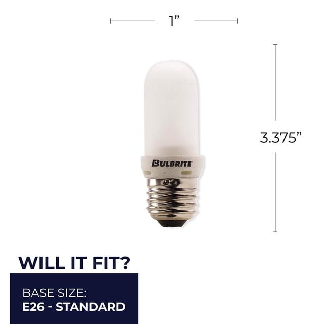 Pack of (5) 150 Watt 120V Dimmable Frost T8 Double Envelope Halogen Mini Light Bulbs with Medium (E26) Base  2900K Soft White Light