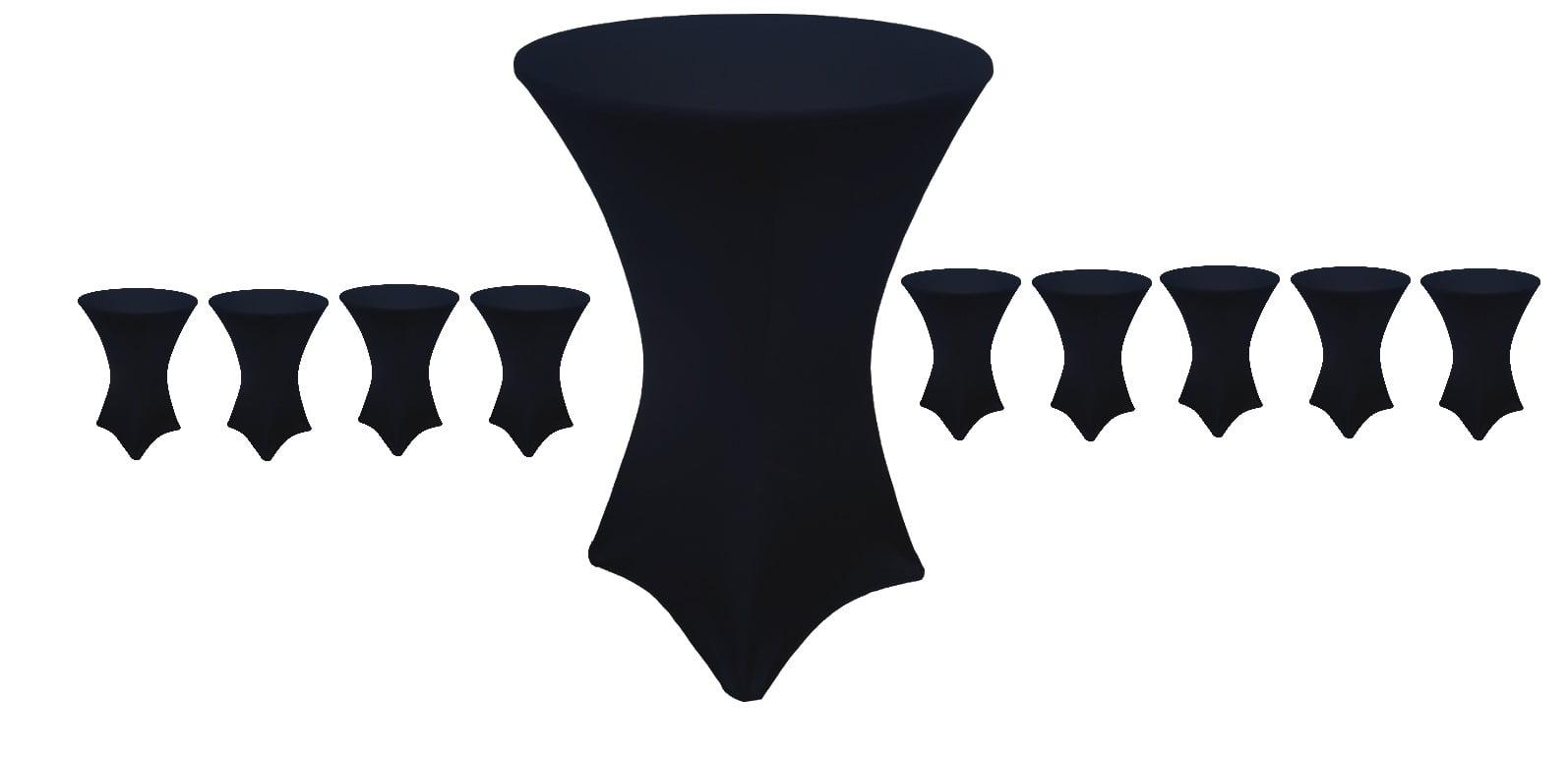 Banquet Tables Pro Bulk 10 Pack Case 30 Round X 42 Height Highboy Stretch Spandex Table Covers White | Wayfair