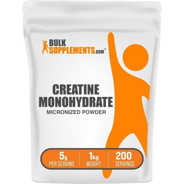 BulkSupplements Creatine Monohydrate Powder - Micronized, Pure Creatine, 5g per Serving, 1kg (2.2 lbs)