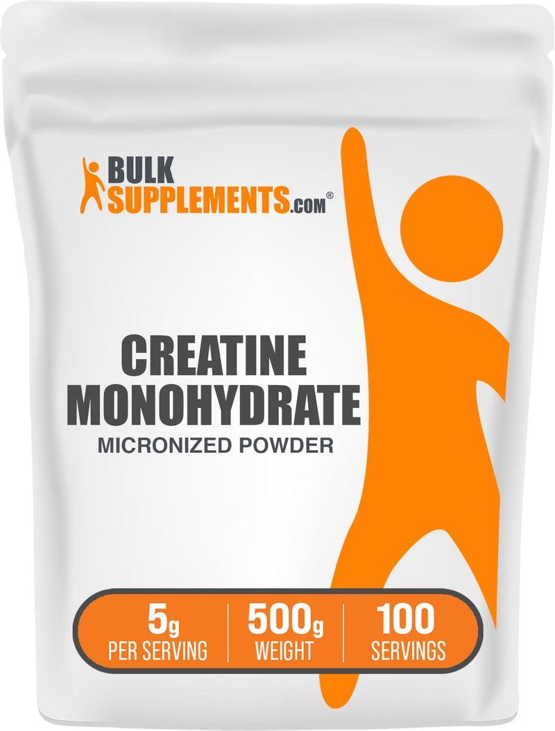 BulkSupplements PURE Creatine Monohydrate Powder, Micronized, 5g per Serving, 500g - 100 Servings
