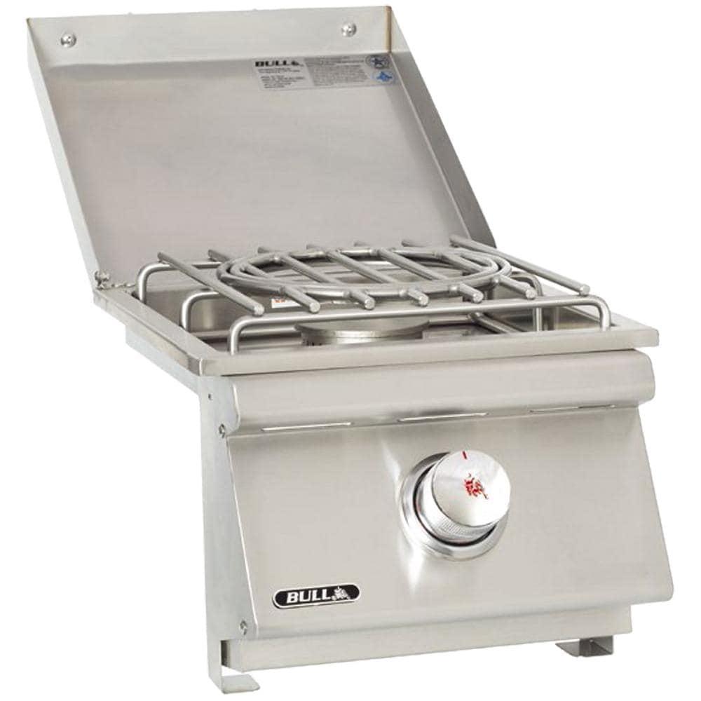 Bull Slide-In Pro Propane Gas Side Burner with Stainless Steel Lid